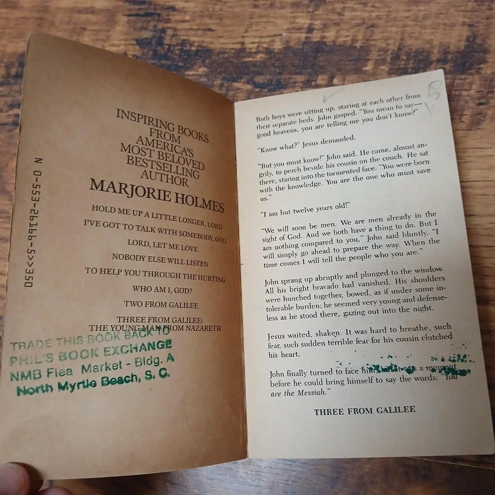 Vtg Marjorie Holmes PB Book Lot Two From Galilee Three From Galilee Christian